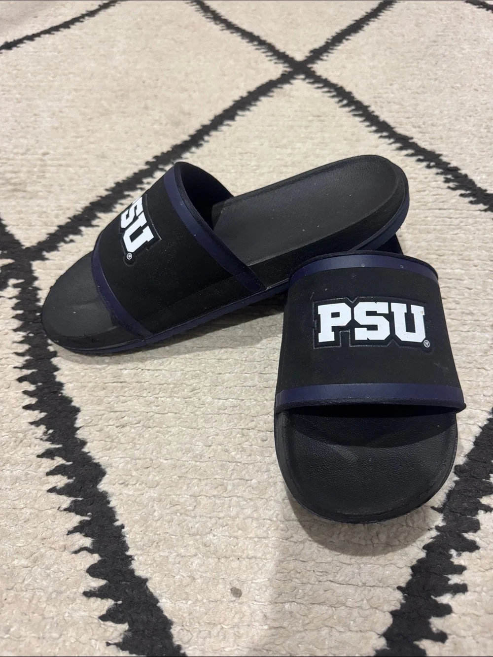 PSU Penn State Nike mens Black Slides Sandals US 12